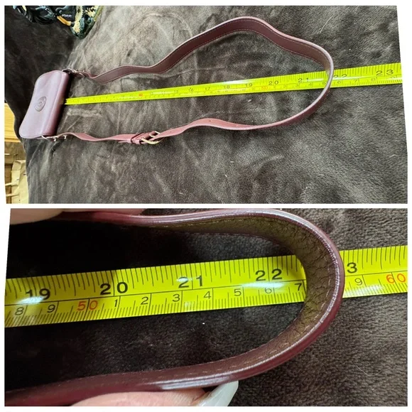 Cartier Rare Wine Leather crossbody with Cartier engraved Mirror EUC - Picture 10 of 12